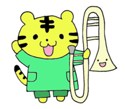 Stamp of Mr. tiger  and Mr. trombone. sticker #7173906