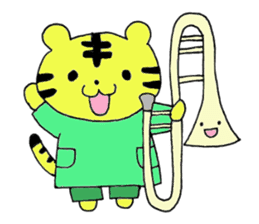Stamp of Mr. tiger and Mr. trombone. sticker #7173906