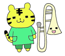Stamp of Mr. tiger and Mr. trombone. sticker #7173907