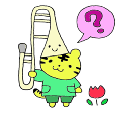 Stamp of Mr. tiger and Mr. trombone. sticker #7173910