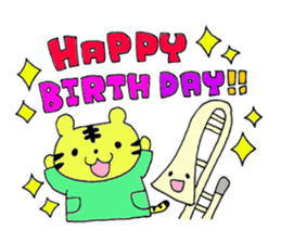 Stamp of Mr. tiger  and Mr. trombone. sticker #7173915