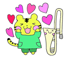 Stamp of Mr. tiger  and Mr. trombone. sticker #7173922