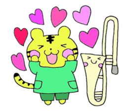 Stamp of Mr. tiger and Mr. trombone. sticker #7173922