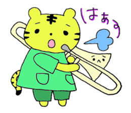Stamp of Mr. tiger and Mr. trombone. sticker #7173930