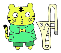 Stamp of Mr. tiger and Mr. trombone. sticker #7173931