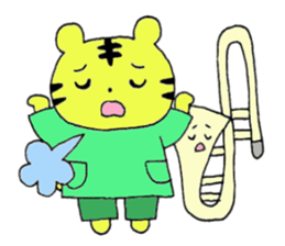 Stamp of Mr. tiger  and Mr. trombone. sticker #7173933