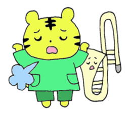 Stamp of Mr. tiger and Mr. trombone. sticker #7173933