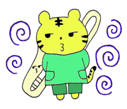Stamp of Mr. tiger and Mr. trombone. sticker #7173934
