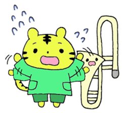 Stamp of Mr. tiger and Mr. trombone. sticker #7173939