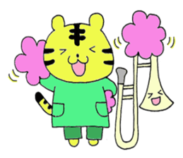 Stamp of Mr. tiger  and Mr. trombone. sticker #7173941