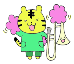Stamp of Mr. tiger and Mr. trombone. sticker #7173941