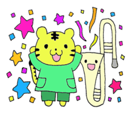 Stamp of Mr. tiger  and Mr. trombone. sticker #7173943