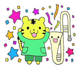 Stamp of Mr. tiger and Mr. trombone. sticker #7173943