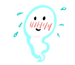 Cute white ghost sticker #7174557