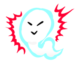 Cute white ghost sticker #7174572