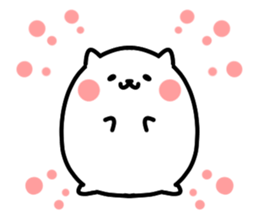 White pretty hamster sticker #7176304