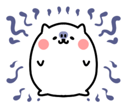 White pretty hamster sticker #7176305