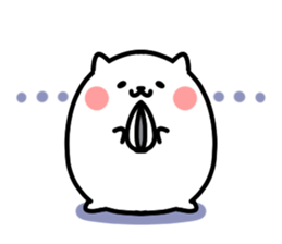 White pretty hamster sticker #7176308