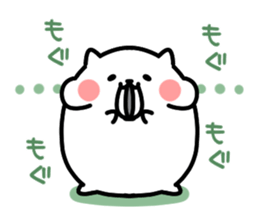 White pretty hamster sticker #7176309