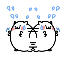 White pretty hamster sticker #7176317