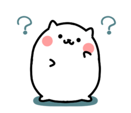 White pretty hamster sticker #7176319