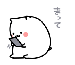 White pretty hamster sticker #7176324