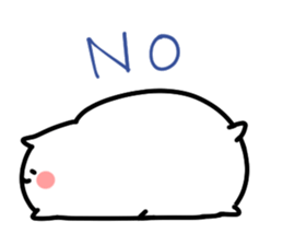 White pretty hamster sticker #7176329