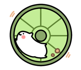 White pretty hamster sticker #7176333