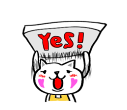 We will work hard with the mother cat sticker #7177142