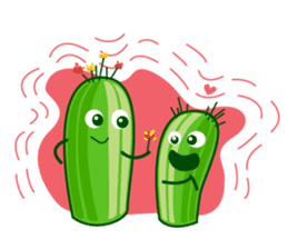 cactus twins sticker #7177598