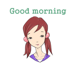 Cute girls everyday sticker #7177624