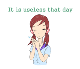 Cute girls everyday sticker #7177628