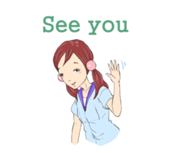 Cute girls everyday sticker #7177632