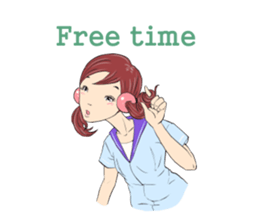 Cute girls everyday sticker #7177638