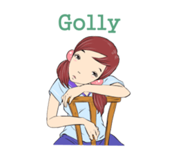 Cute girls everyday sticker #7177641