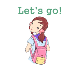 Cute girls everyday sticker #7177643