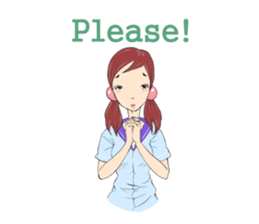 Cute girls everyday sticker #7177644