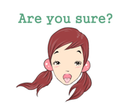 Cute girls everyday sticker #7177647