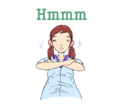 Cute girls everyday sticker #7177650