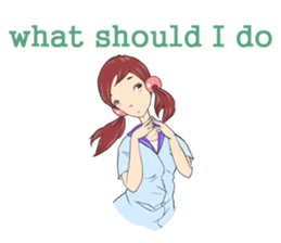 Cute girls everyday sticker #7177654