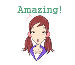 Cute girls everyday sticker #7177656