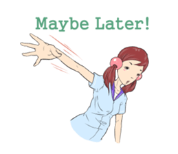 Cute girls everyday sticker #7177661