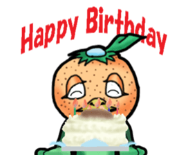 Fairy of mandarin orange and kappa sticker #7178186