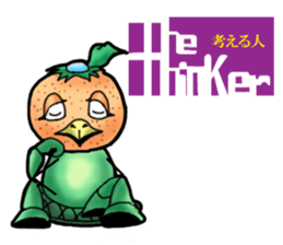 Fairy of mandarin orange and kappa sticker #7178187