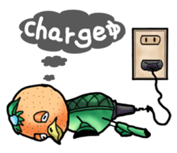 Fairy of mandarin orange and kappa sticker #7178190