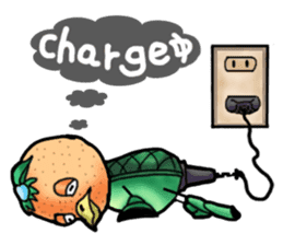 Fairy of mandarin orange and kappa sticker #7178190