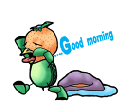 Fairy of mandarin orange and kappa sticker #7178197