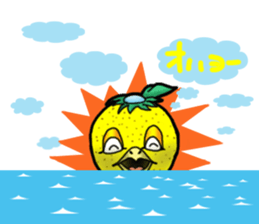 Fairy of mandarin orange and kappa sticker #7178198