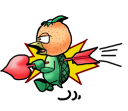Fairy of mandarin orange and kappa sticker #7178207