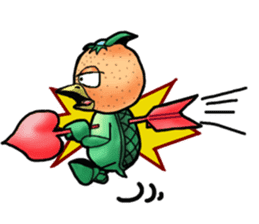 Fairy of mandarin orange and kappa sticker #7178207